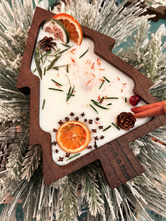 Christmas Tree Dough Bowl - Bourbon Eggnog